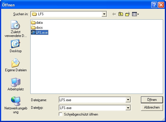 choose LFS.exe